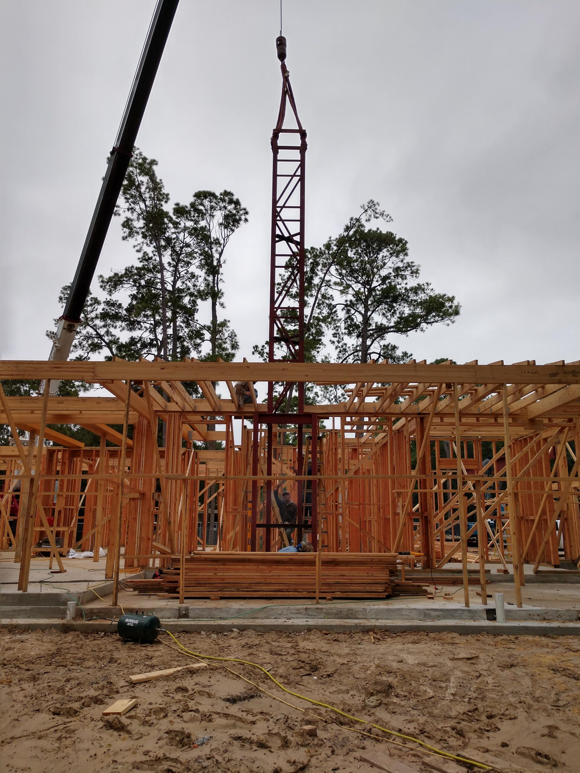 Residential structural steel fabrication and installation in Houston Texas